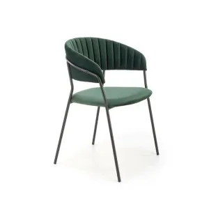 Scaun K426 tapițat, șezut confortabil, cadru metalic, 57x54x79 cm, gri