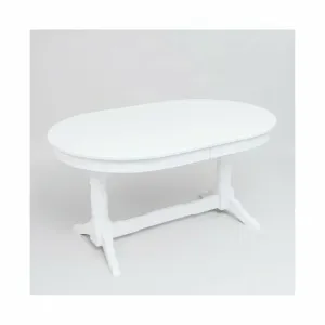 Masă Europa extensibilă, Din MDF Și PAL, Mecansim Extensibil 160-240x80x80 cm, Alb