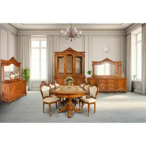 Masă extensibilă Principesa, blat MDF furniruit + picioare oțel, dimensiune 230-307x115x80 cm, nuc/negru