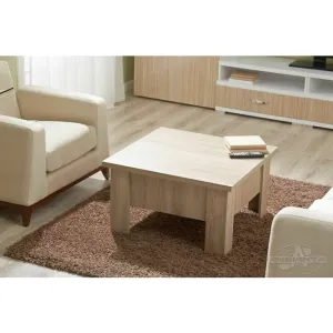 Masă Transformer Bardolino, 80-160 x 80-45 x 80x75 cm extensibilă cu sistem de înălțare, PAL melaminat