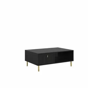 Măsuță de Cafea PIANO LAW2D, Design Modern cu 2 Uși pentru Depozitare