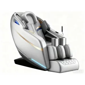 Fotoliu masaj gravitație zero, funcție încălzire, funcție bluetooth, role picioare, airbag complet, Controler tactil LED