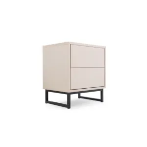 Noptieră Genua, design modern, PAL melaminat, 54x41x48 cm, Crem