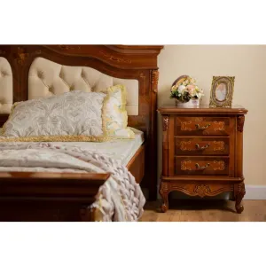 Noptieră Milly, 2 sertare, structură lemn masiv + PAL, design elegant, 61x41.5x67 cm, personalizabil