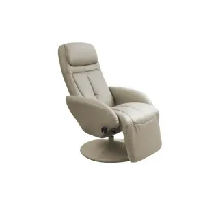 Fotoliu Optima culisant, confort sporit, piele ecologică, 77x80x101 cm, cappuccino