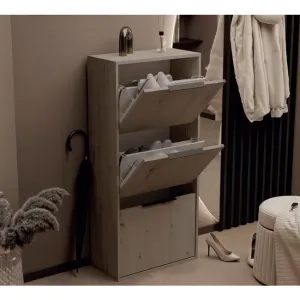 Pantofar Milo S3- 60x88x30 cm, model vertical, structură PAL melaminat, spațiu eficient pentru încălțăminte