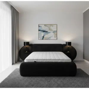 Pat + Saltea gratis, Aleris - 160x200 cm Angel 11 cu somieră rabatabilă, ladă depozitare