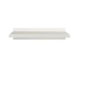 Poliță Idento, design clasic, PAL și MDF, 145x25x9 cm, alb alpin