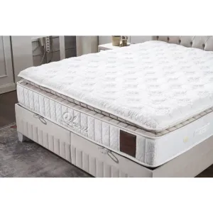 Saltea Lexus, topper integrat pentru extra confort, strat memory, grosime 33 cm, confort ortopedic, 160x200 cm, alb