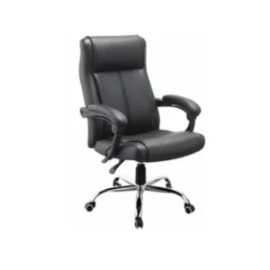 Scaun birou Favorite, confort sporit, tapițerie din piele ecologică, bază rotativă și funcție reglabilă, negru