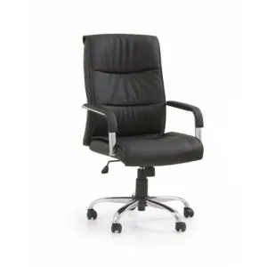 Scaun Hamilton, confort premium, funcție multiblock, piele ecologică, 60x70x102-111 cm, negru