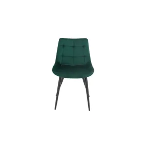 Scaun Ironny, design elegant cu tapițerie din catifea și picioare metalice, 52x43x85 cm, culori disponibile gri, bej, verde