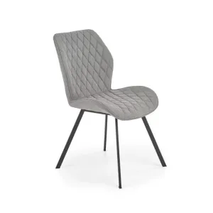 Scaun K360 tapițat cu stofă, cadru metalic, 51x64x90 cm, gri