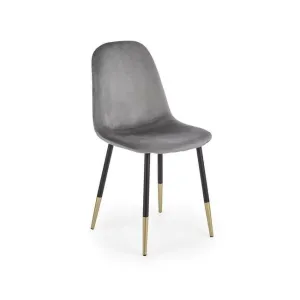 Scaun K379 tapițat cu stofă, cadru metalic, 45x48x88 cm, gri