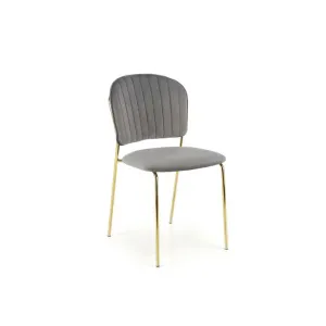 Scaun K499, modern și ergonomic, tapițat cu stofă, 47x56x85 cm, gri