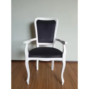 Scaun Padova cu brațe, tapițat cu stofă, cadru metalic, culoare personalizabilă