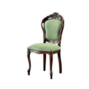 Scaun Venezia fără brațe, design clasic, șezut tapițat, lemn masiv de fag, 58x58x107 cm, personalizabil