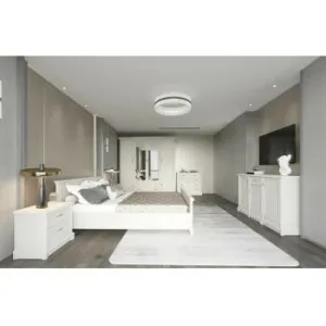 Set Dormitor Sonata NEW Cashmir, Stil Clasic Cu Pat 160x200, Dulap 4 Uși, Noptiere  MDF/PAL