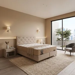 Set pat+saltea gratis Shine - 180x200 cm, culori personalizabile,  somiera rabatabila si lada de depozitare