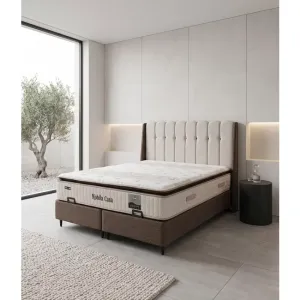 Set pat+saltea gratis Star- 140x200 cm, culori personalizabile,  somiera rabatabila si lada de depozitare