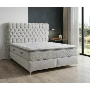 Set pat+saltea gratis Tesla-160x200 cm, culori personalizabile,  somiera rabatabila si lada de depozitare gri