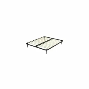 Somieră metalică fixă cu picioare, lamele elastice din fag stratificat, 180x200 cm
