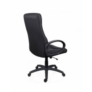 Scaun Stilo, ergonomic, piele ecologică de calitate, 66x49x116-125 cm, negru