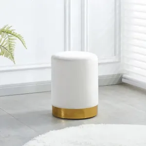 Taburet Noelle, design compact și versatil, tapițerie moale și bază stabilă, 32.5x43 cm, gri