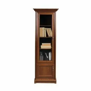 Vitrină Sonata 1DL/1DP, stil clasic, sticlă teșită, cadru MDF, PAL laminat, 71x205x43 cm