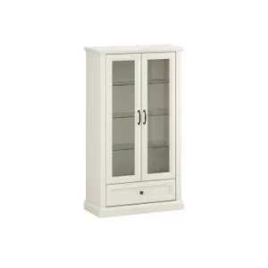 Vitrina VERONA C Mica 2W1S - 82x145x37 cm, material MDF, culoare cashmere