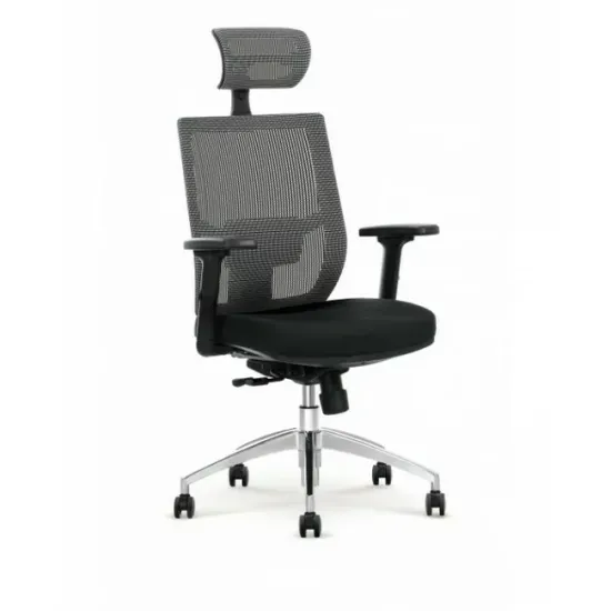 Scaun ergonomic Admiral negru/gri cu funcție MULTIBLOCK și tetieră reglabilă picture - 3
