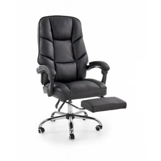 Scaun ergonomic Alvin negru cu suport picioare pliabil și mecanism TILT picture - 3