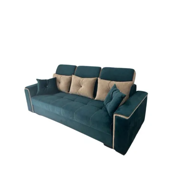 Canapea Paris extensibilă, culoare personalizabila - 240x100 cm, cu tetiere reglabile și saltea din spumă cu memorie picture - 12