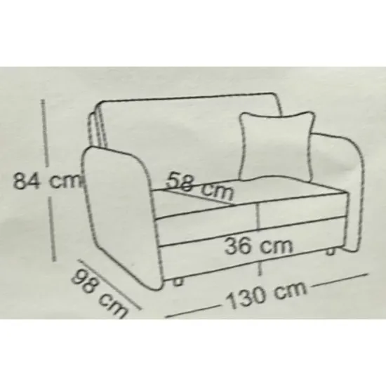 Canapea extensibilă Ozi II, ladă depozitare și suprafață de dormit 111x195 cm, spumă poliuretanică și arcuri sinusoidale, 130x98x84 cm, personalizabilă picture - 11