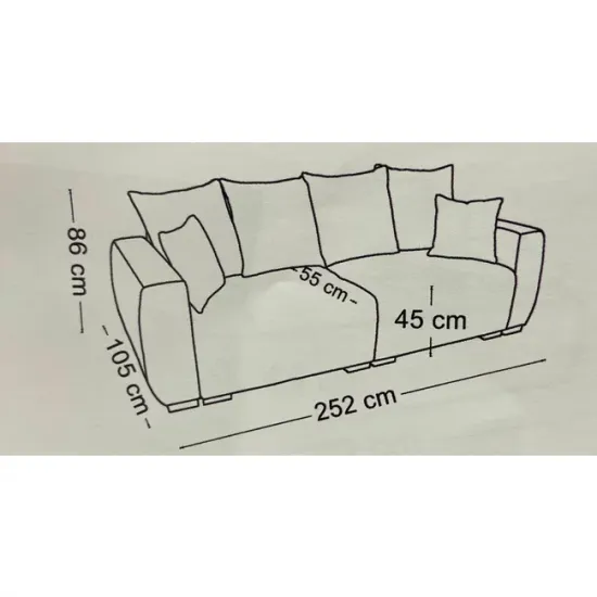 Canapea extensibilă Spike, ladă depozitare și spațiu de dormit 200x150 cm, spumă poliuretanică și arcuri sinusoidale, stofă rezistentă, 252x105x86 cm, personalizabil picture - 5