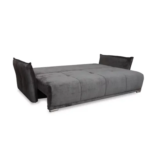 Canapea Vibe, extensibilă cu spațiu de dormit 195x146 cm, structură lemn masiv și PAL, spumă HR și arcuri, stofă kronos 22, 235x104x88 cm, gri picture - 4