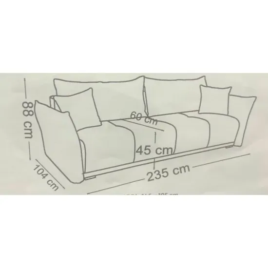Canapea extensibilă Zen, ladă depozitare și mecanism practic, spumă poliuretanică și arcuri, stofă rezistentă, 235x104x90 cm, personalizabil picture - 4