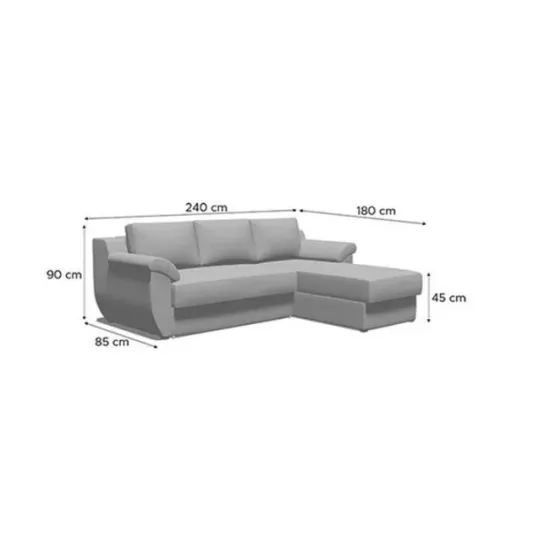 Coltar extensibil Roma 2 locuri, confort premium, spațiu depozitare, 240/180/105 cm, culoare personalizată picture - 3