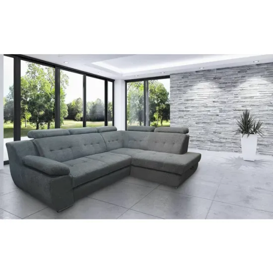 Colțar Abriamo extensibil, tetiere reglabile, ladă depozitare, cadru fag, 277x199 cm, culoare personalizată picture - 2