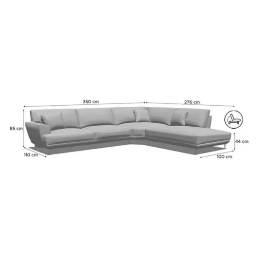 Coltar extensibil Boston 3C2, cu ladă depozitare, confort premium, 350x85x276 cm, culoare personalizată picture - 5