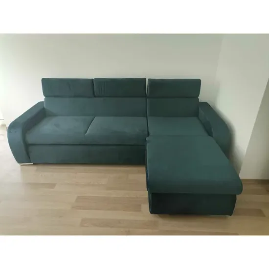 Colțar Relax extensibil, cu ladă de depozitare, tapițat cu stofă, 270x170 cm, culoare la alegere picture - 3