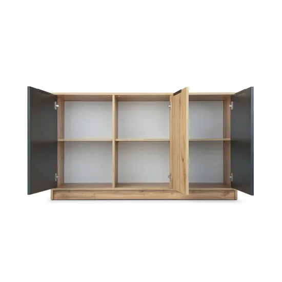 Comodă Bali Lux 3D cu 3 uși, design elegant și PAL melaminat, 138x41x82 cm picture - 3