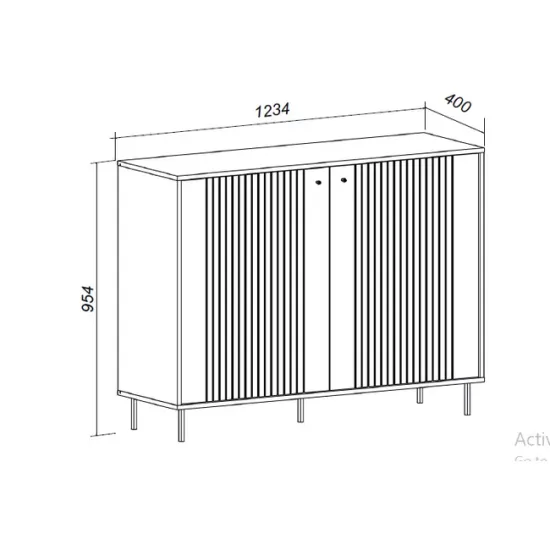 Comodă Bufet Tiramisu KOM2D – 2 Uși, Design Texturat picture - 5