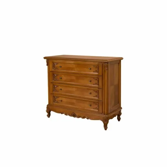 Comodă cu sertare Paris, finisaje elegante + depozitare eficientă, lemn masiv fag + MDF furniruit, 120x55x108.5 cm, nuc picture - 2