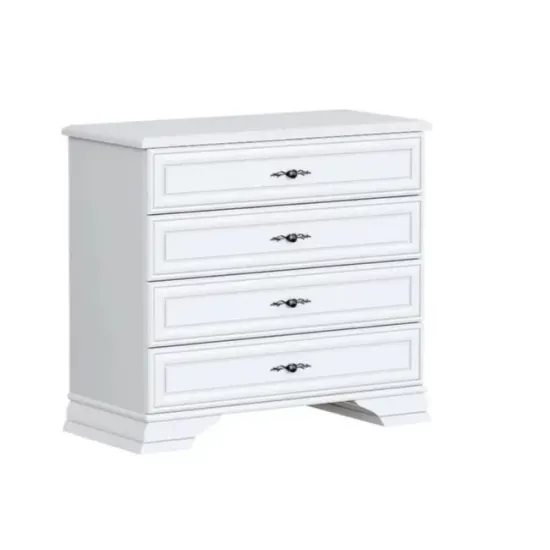 Comodă Idento KOM4S, 4 sertare, MDF și PAL laminat, 94.5x44.5x90 cm, alb alpin picture - 2