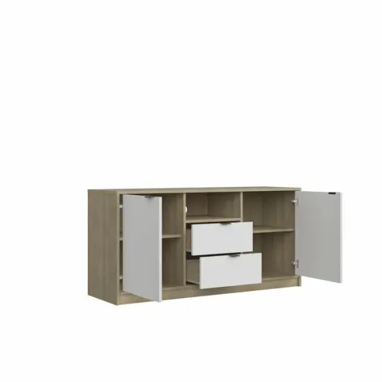 Comodă NEPON KOM2D2S, 2 Uși și 2 Sertare, Design Modern 118 cm picture - 3