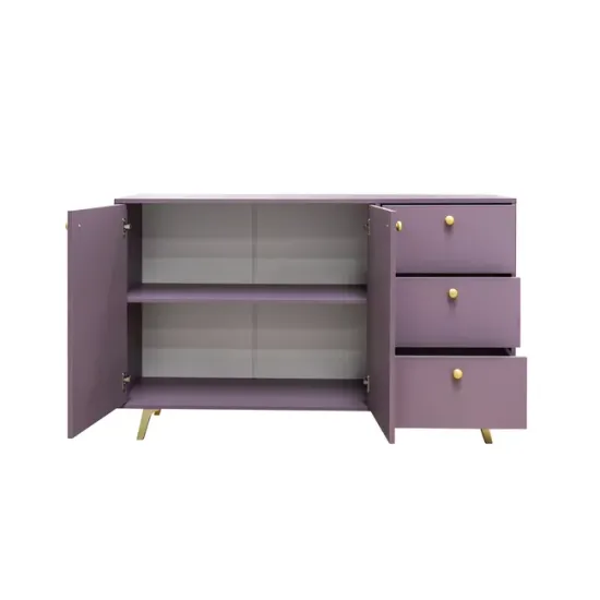 Comodă Siena, design simplu și funcțional, PAL melaminat, 140x41x86 cm, Violet picture - 5