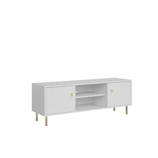Comodă TV PIANO RTV2D, Suport Multimedia cu 2 Uși și Nișă Centrală picture - 4