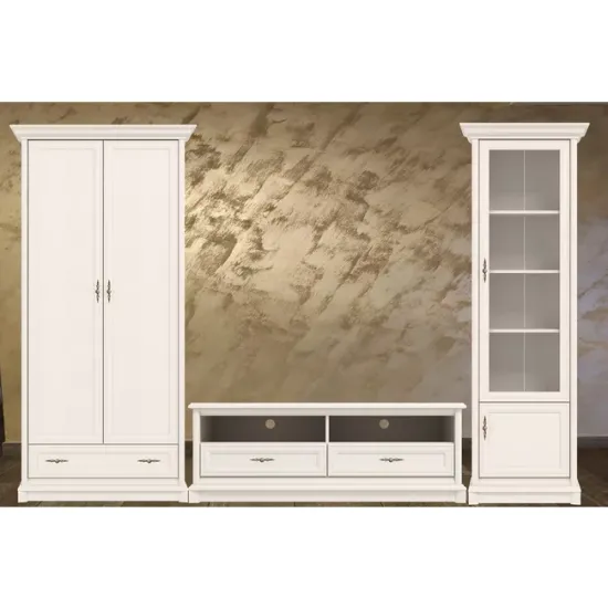 Comodă TV Sonata new, design elegant, 2 sertare + 2 nișe, structură PAL laminat + MDF, glisiere cu bile, 150x55x54 cm, Cashmire picture - 4