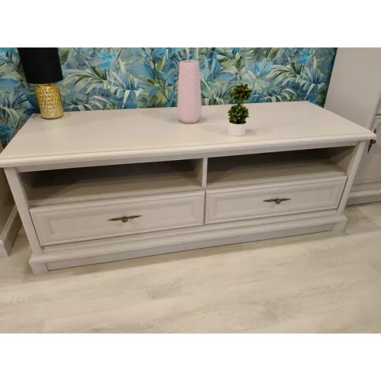 Comodă TV Sonata new, design elegant, 2 sertare + 2 nișe, structură PAL laminat + MDF, glisiere cu bile, 150x55x54 cm, Cashmire picture - 5